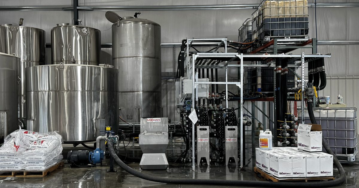 Mixmate Pro stationary chemical mixing plant at Farm Service Cooperative